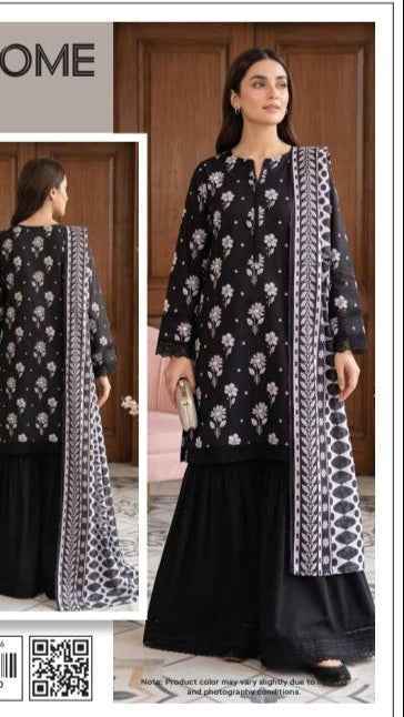 Monocrom MDL Original Digital Printed Lawn 3PC Suit with Airjet Dupatta – Unstit - Women's Fashion available at Ghar