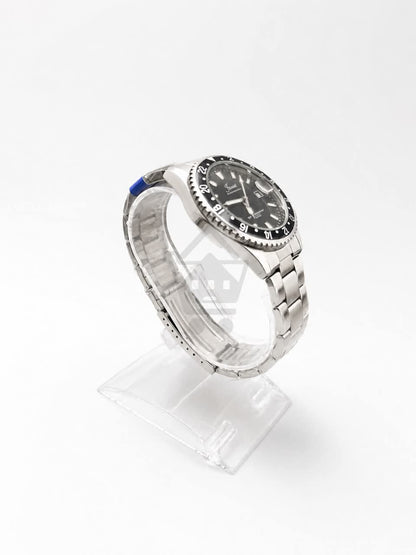 Junos Men’s Luxury Stainless Steel GMT Watch – Black Dial, Date Display & Water Resistant Design