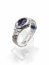 Junos Men’s Stainless Steel GMT Watch – Purple Dial