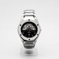Premium Skeleton Dial Silver Watch for Men – Metal Bracelet | Ghar Mart