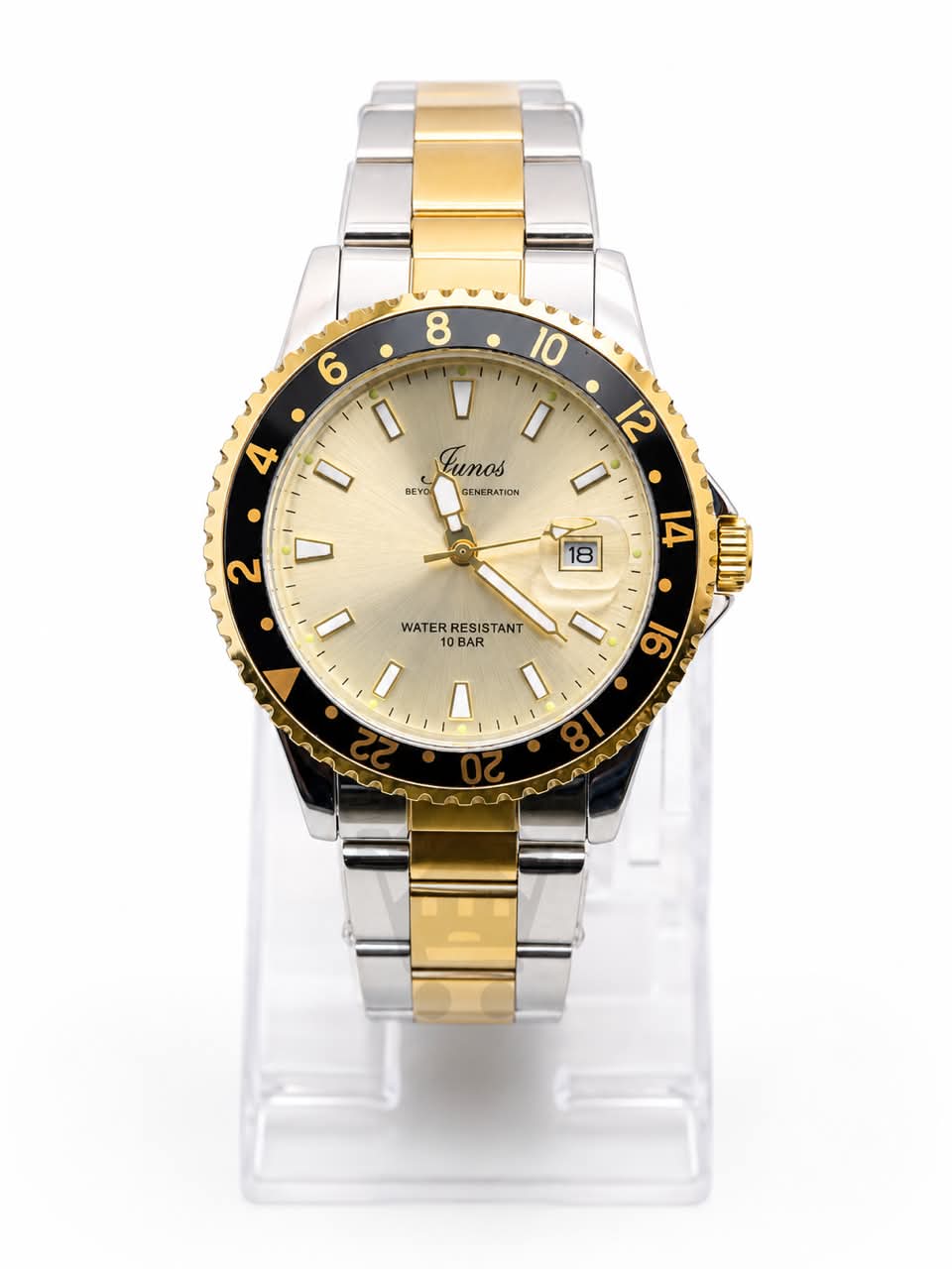 Junos Men’s Two-Tone Stainless Steel Watch – Gold Dial