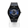 Black & Blue Skeleton Chronograph Luxury Watch | Ghar Mart