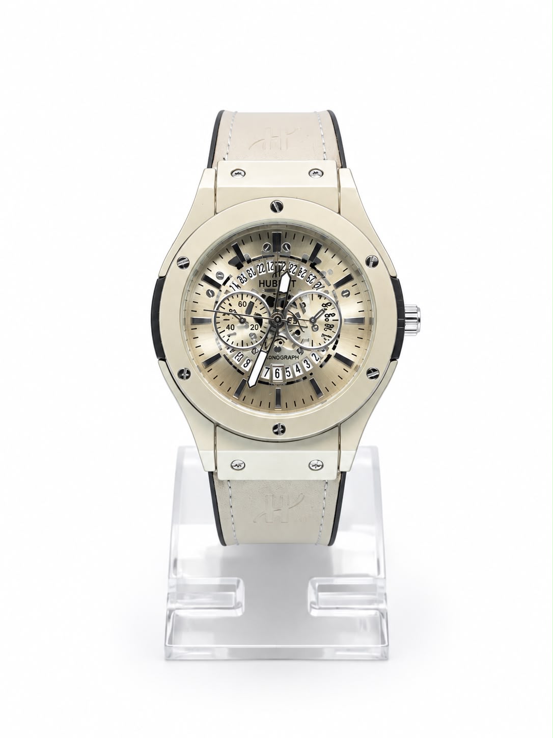 Silver Skeleton Chronograph Luxury Watch | Ghar Mart