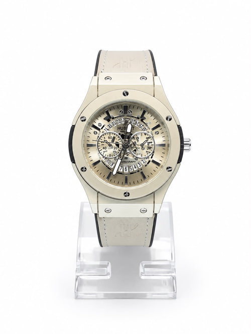 Silver Skeleton Chronograph Luxury Watch | Ghar Mart