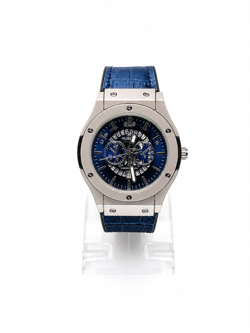 Blue Skeleton Chronograph Luxury Watch | Ghar Mart
