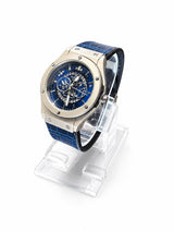 Blue Skeleton Chronograph Luxury Watch | Ghar Mart