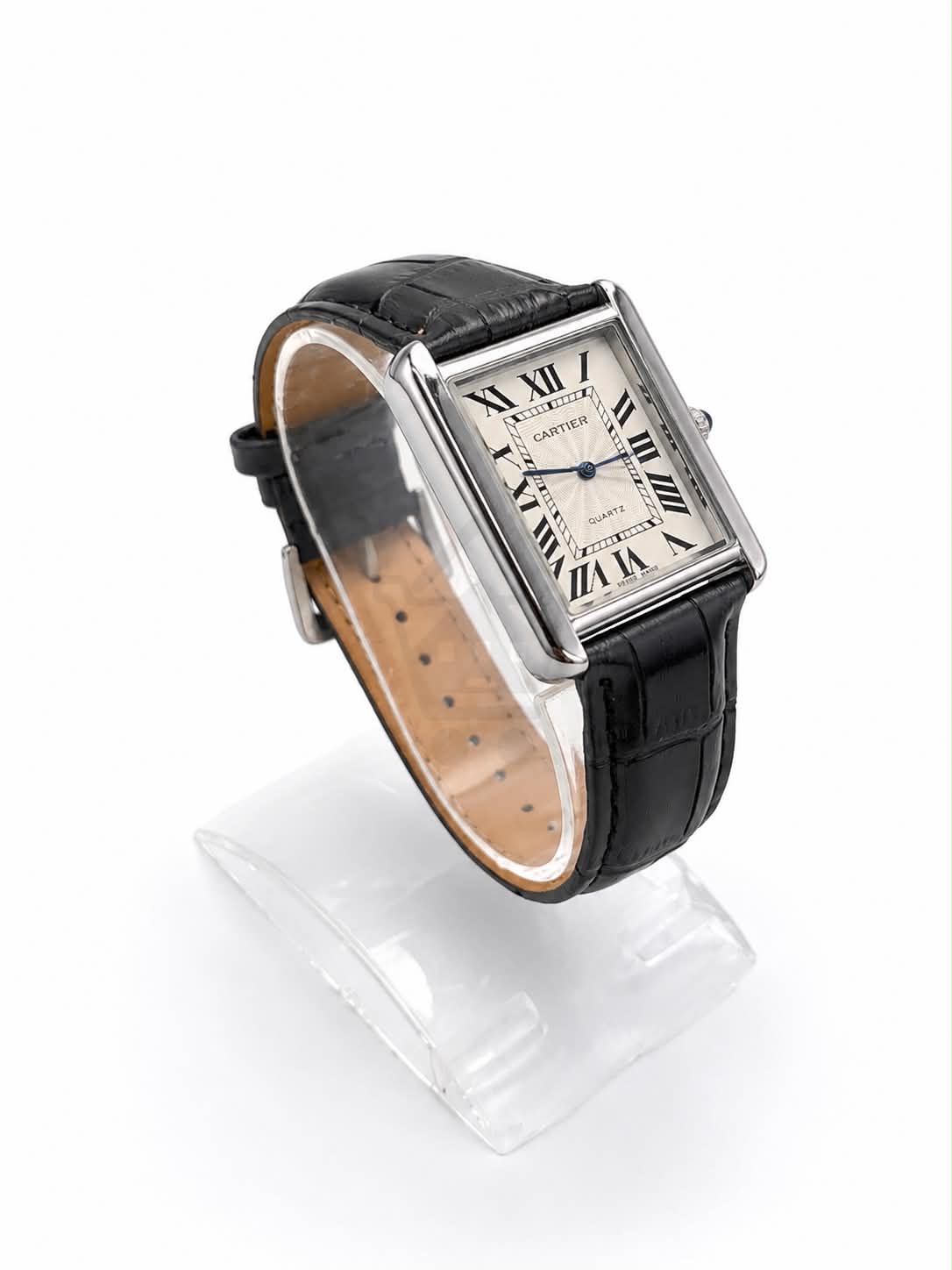 Old Money Tank Style Watch – Roman Dial Leather Strap