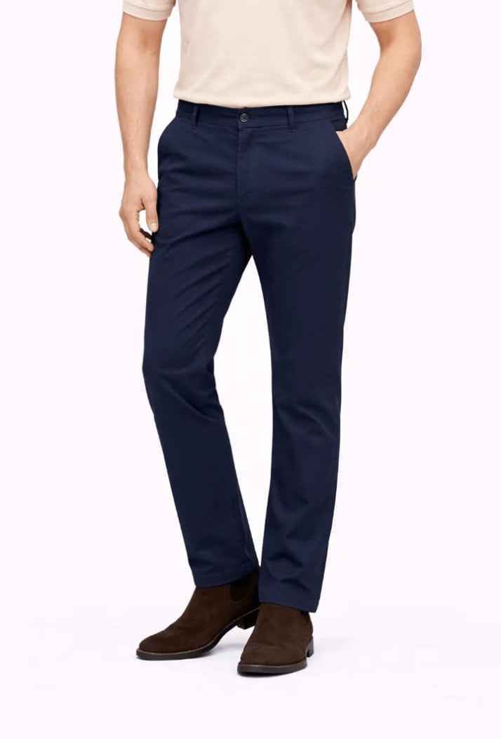 Blue Straight Fit Cotton Pant - Men's Fashion available at Ghar Mart Pakistan