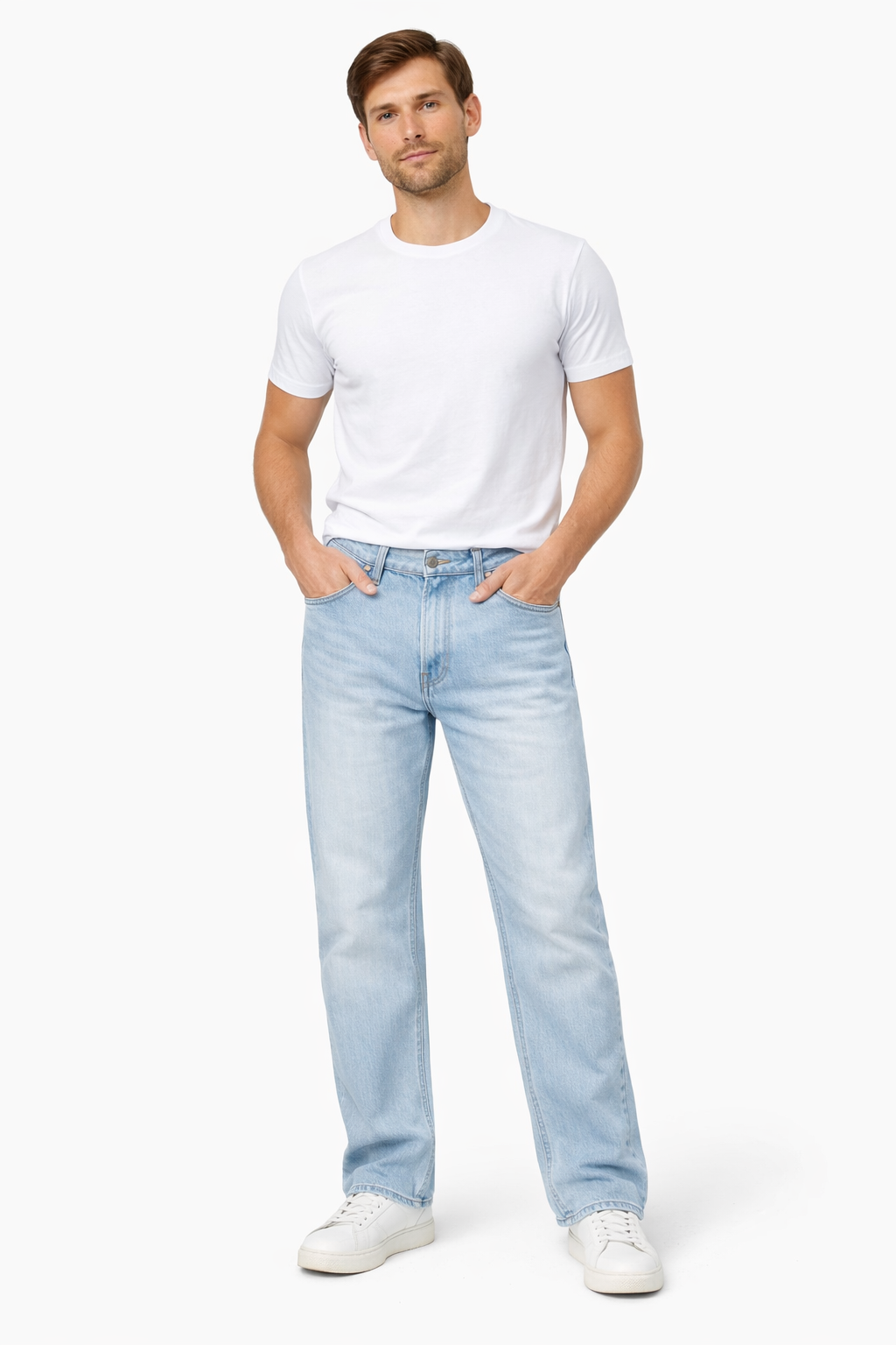 SkyBlue Baggy Denim Jeans - Men's Fashion available at Ghar Mart Pakistan