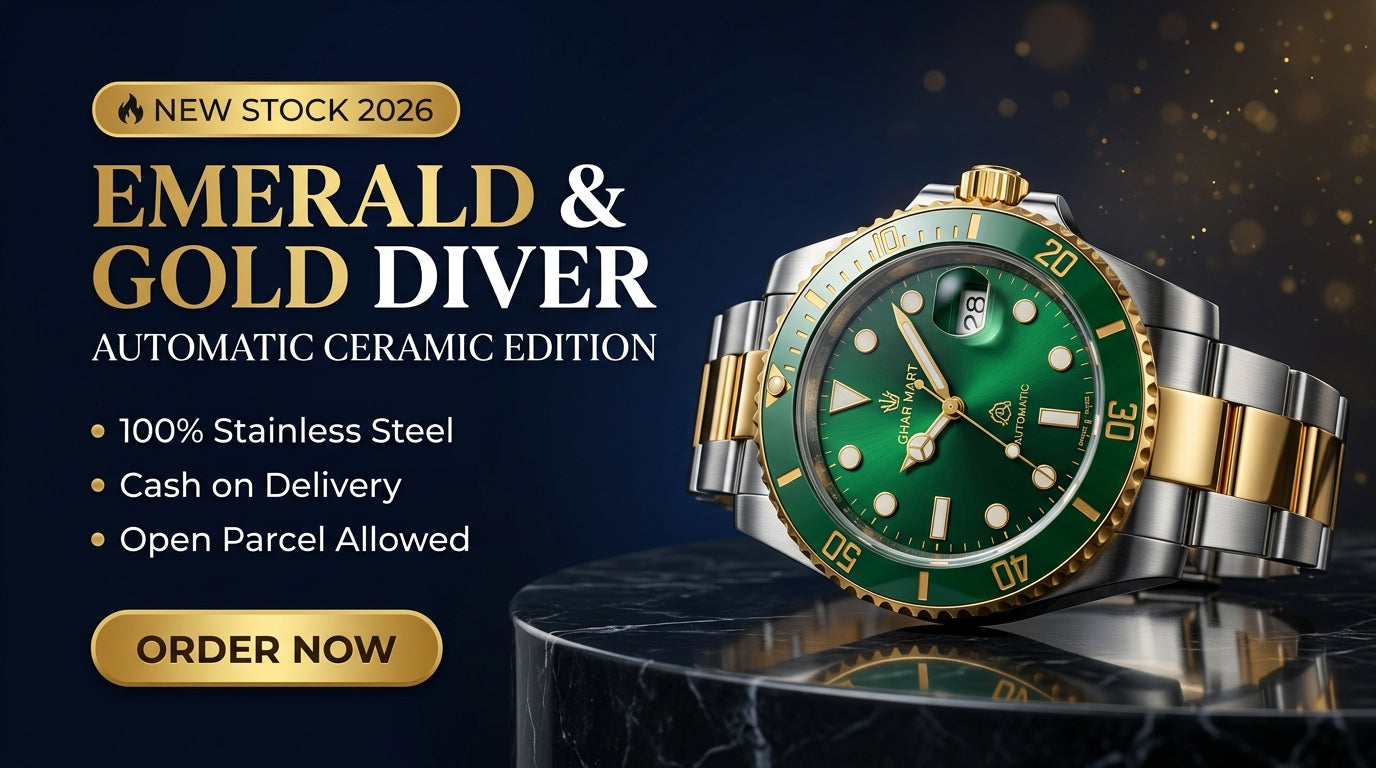 Emerald & Gold Diver Automatic Ceramic Edition | New Stock 2026