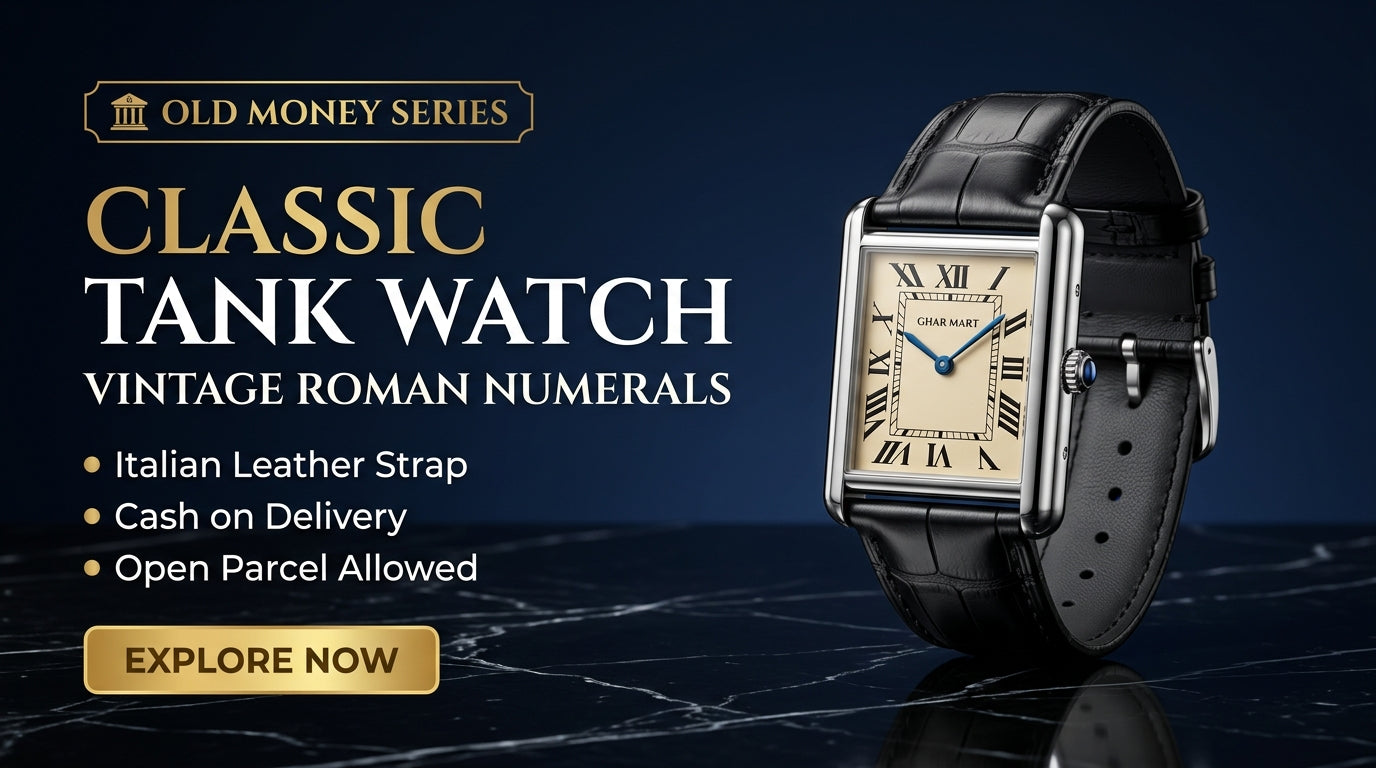Classic Tank Watch Vintage Roman Numerals | Old Money Series
